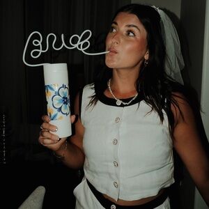 NEW Reformation Roxy Linen Two Piece Skort in White Black Contrast | size 4